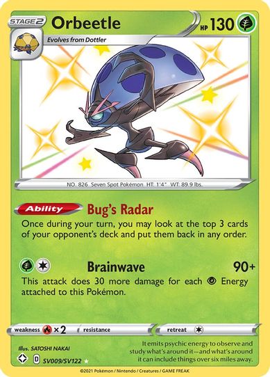 Orbeetle (SV009/SV122) [Shining Fates: Shiny Vault]