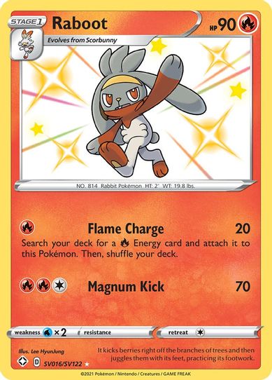 Raboot (SV016/SV122) [Shining Fates: Shiny Vault]