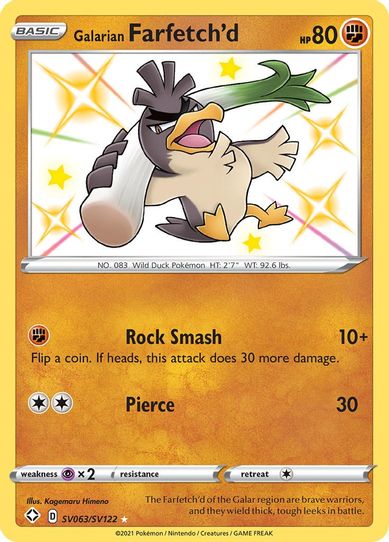 Galarian Farfetch'd (SV063/SV122) [Shining Fates: Shiny Vault]
