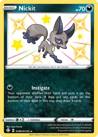 Nickit (SV081/SV122) [Shining Fates: Shiny Vault]