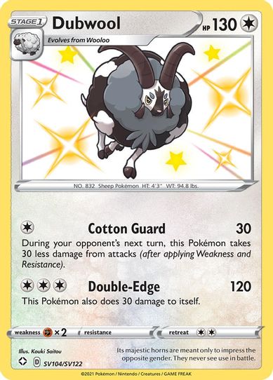 Dubwool (SV104/SV122) [Shining Fates: Shiny Vault]