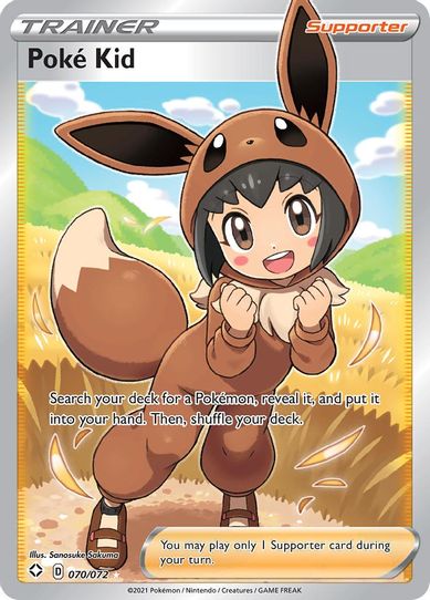 Poke Kid (Full Art) (070/072) [Sword & Shield: Shining Fates]