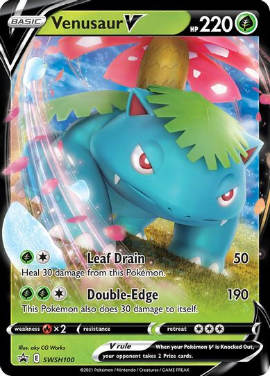 Venusaur V SWSH100 (SWSH100) [SWSH: Sword & Shield Promo Cards]