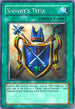 Knight's Title (Reshef of Destruction) (Secret Rare) (ROD-EN002) [Yu-Gi-Oh! Video Game Promotional Cards]