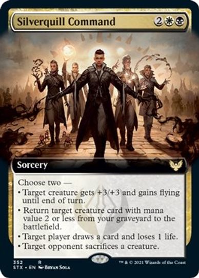 Silverquill Command (Extended Art) (352) [Strixhaven: School of Mages]