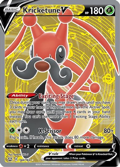 Kricketune V (Full Art) (142/163) [Sword & Shield: Battle Styles]