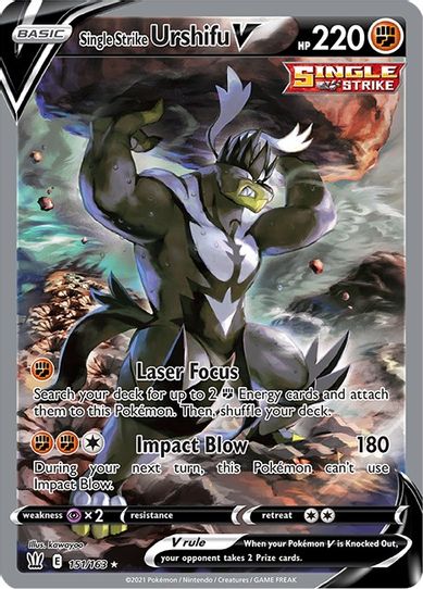 Single Strike Urshifu V (Alternate Full Art) (151/163) [Sword & Shield: Battle Styles]