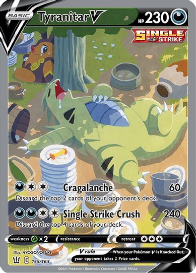 Tyranitar V (Alternate Full Art) (155/163) [Sword & Shield: Battle Styles]