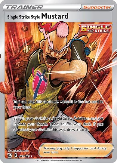 Single Strike Style Mustard (Full Art) (163/163) [Sword & Shield: Battle Styles]