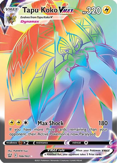 Tapu Koko VMAX (Secret) (166/163) [Sword & Shield: Battle Styles]