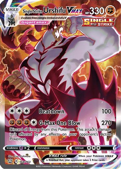 Single Strike Urshifu VMAX (Alternate Art Secret) (168/163) [Sword & Shield: Battle Styles]