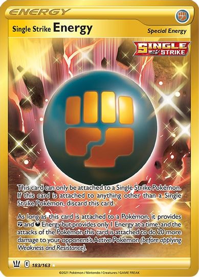 Single Strike Energy (Secret) (183/163) [Sword & Shield: Battle Styles]