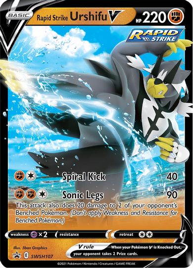 Rapid Strike Urshifu V SWSH107 (SWSH107) [SWSH: Sword & Shield Promo Cards]