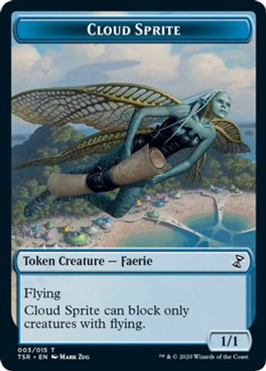 Cloud Sprite Token (3) [Time Spiral: Remastered]