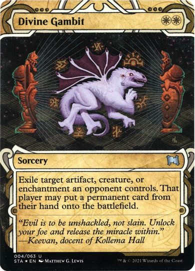 Divine Gambit (Foil Etched) (4) [Strixhaven: Mystical Archives]
