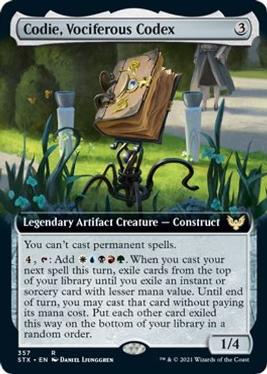 Codie, Vociferous Codex (Extended Art) (357) [Strixhaven: School of Mages]