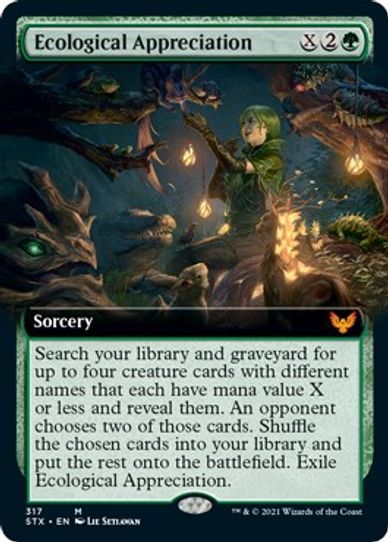 Ecological Appreciation (Extended Art) (317) [Strixhaven: School of Mages]