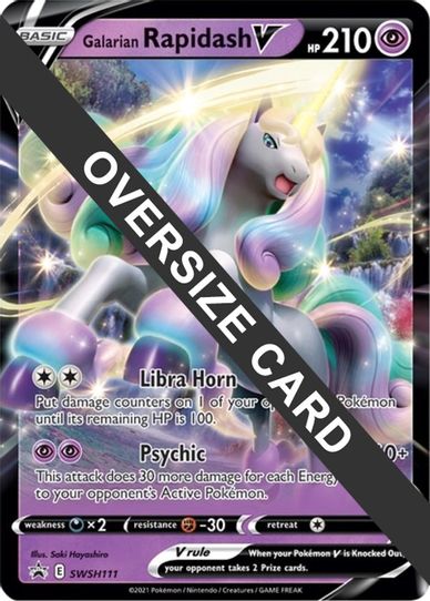 Pokemon Promo Galarian Rapidash V Swsh111 (Oversized) Pokemon Promo Galarian Rapidash V Swsh111 (Oversized)