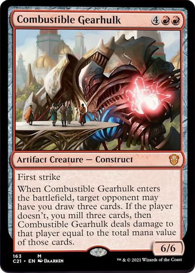 Combustible Gearhulk (163) [Commander 2021]