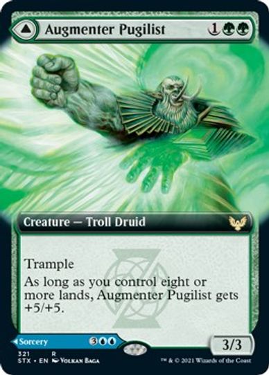 Augmenter Pugilist (Extended Art) (321) [Strixhaven: School of Mages]