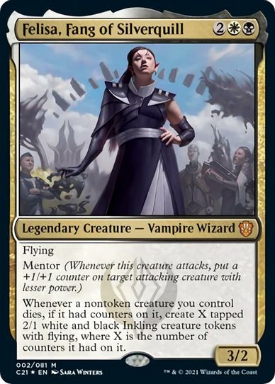 Felisa, Fang of Silverquill (2) [Commander 2021]