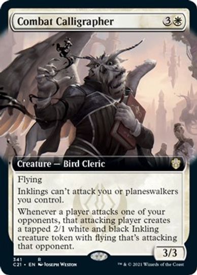 Combat Calligrapher (Extended Art) (341) [Commander 2021]