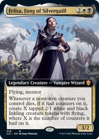 Felisa, Fang of Silverquill (Extended Art) (329) [Commander 2021]