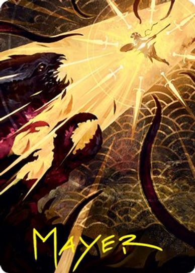 Defiant Strike Art Card (Gold-Stamped Signature) (62) [Art Series: Strixhaven]