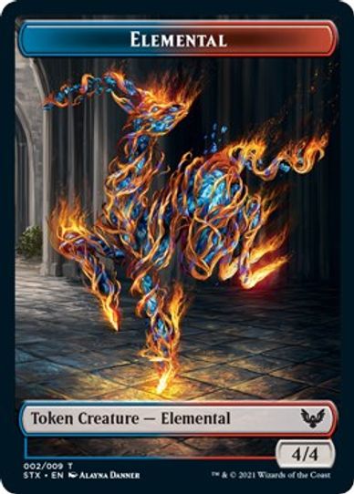 Elemental // Fractal Double-Sided Token [Strixhaven: School of Mages]