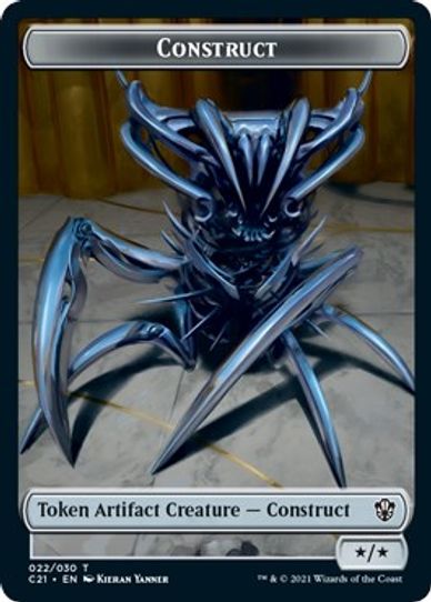 Construct // Treasure Double-sided Token [Commander 2021]