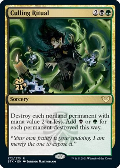 Culling Ritual (172) [Prerelease Cards]