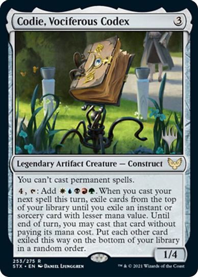 Codie, Vociferous Codex (253) [Promo Pack: Strixhaven]