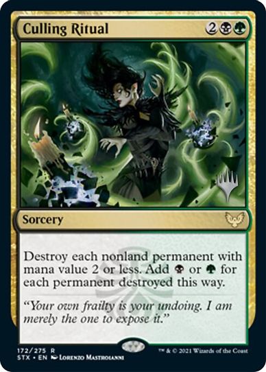 Culling Ritual (172) [Promo Pack: Strixhaven]