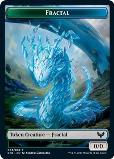Fractal // Emblem - Rowan, Scholar of Sparks Double-sided Token [Strixhaven: School of Mages]