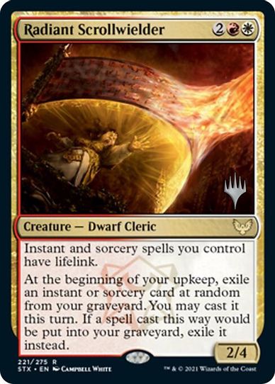 Radiant Scrollwielder (221) [Promo Pack: Strixhaven]