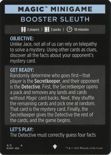 Magic Minigame: Booster Sleuth (3) [Kaldheim]