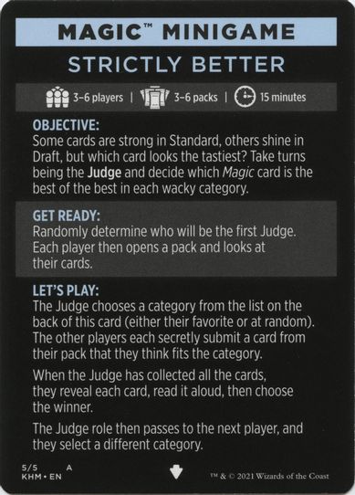 Magic Minigame: Strictly Better (5) [Kaldheim]