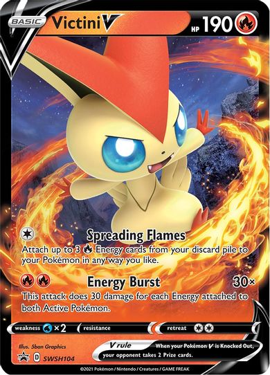 Victini V SWSH104 (SWSH104) [SWSH: Sword & Shield Promo Cards]