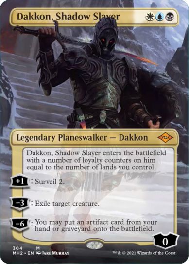 Dakkon, Shadow Slayer (Borderless) (304) [Modern Horizons 2]