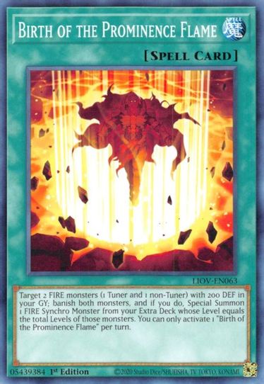 Birth of the Prominence Flame (LIOV-EN063) [Lightning Overdrive]