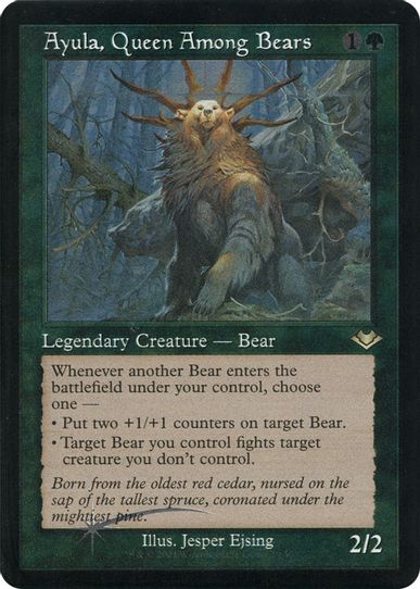 Ayula, Queen Among Bears (Retro Frame) (Foil Etched) (19) [Modern Horizons]