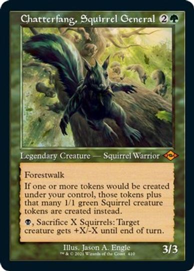 Chatterfang, Squirrel General (Retro Frame) (Foil Etched) (410) [Modern Horizons 2]