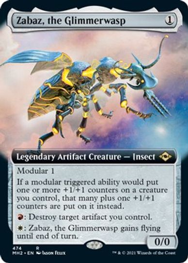 Zabaz, the Glimmerwasp (Extended Art) (474) [Modern Horizons 2]