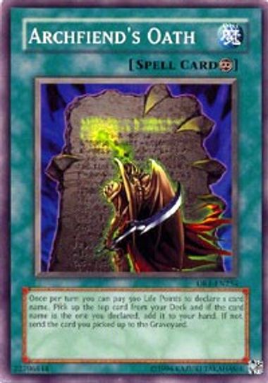 Archfiend's Oath (DR1-EN254) [Dark Revelation Volume 1]
