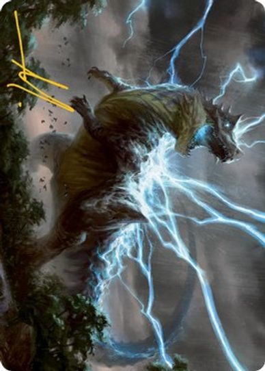 Thrasta, Tempest's Roar Art Card () (Gold-Stamped Signature) (41) [Art Series: Modern Horizons 2]