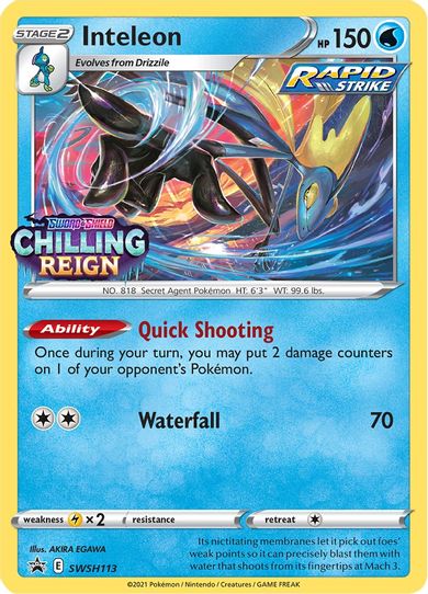 Inteleon SWSH113 (Prerelease Promo) (SWSH113) [SWSH: Sword & Shield Promo Cards]