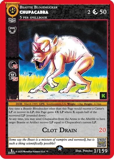 Chupacabra (1) [Cryptid Nation: Kickstarter Edition]