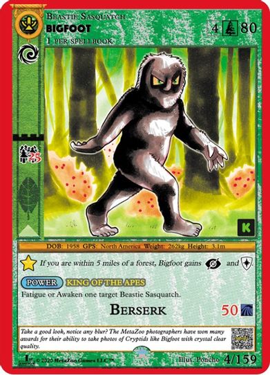 Bigfoot (4) [Cryptid Nation: Kickstarter Edition]