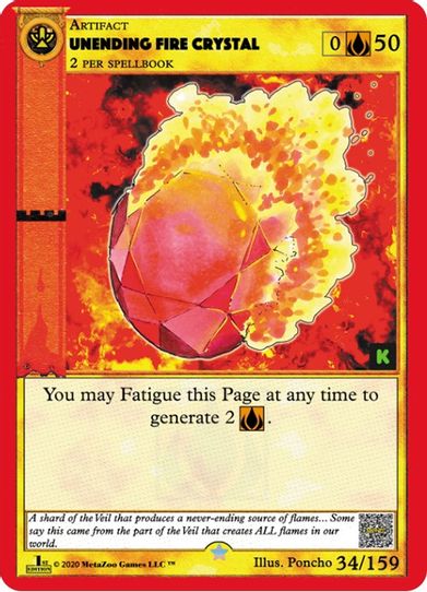 Unending Fire Crystal (34) [Cryptid Nation: Kickstarter Edition]
