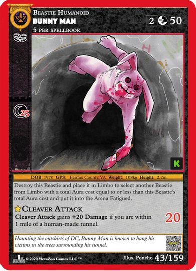 Bunny Man (43) [Cryptid Nation: Kickstarter Edition]